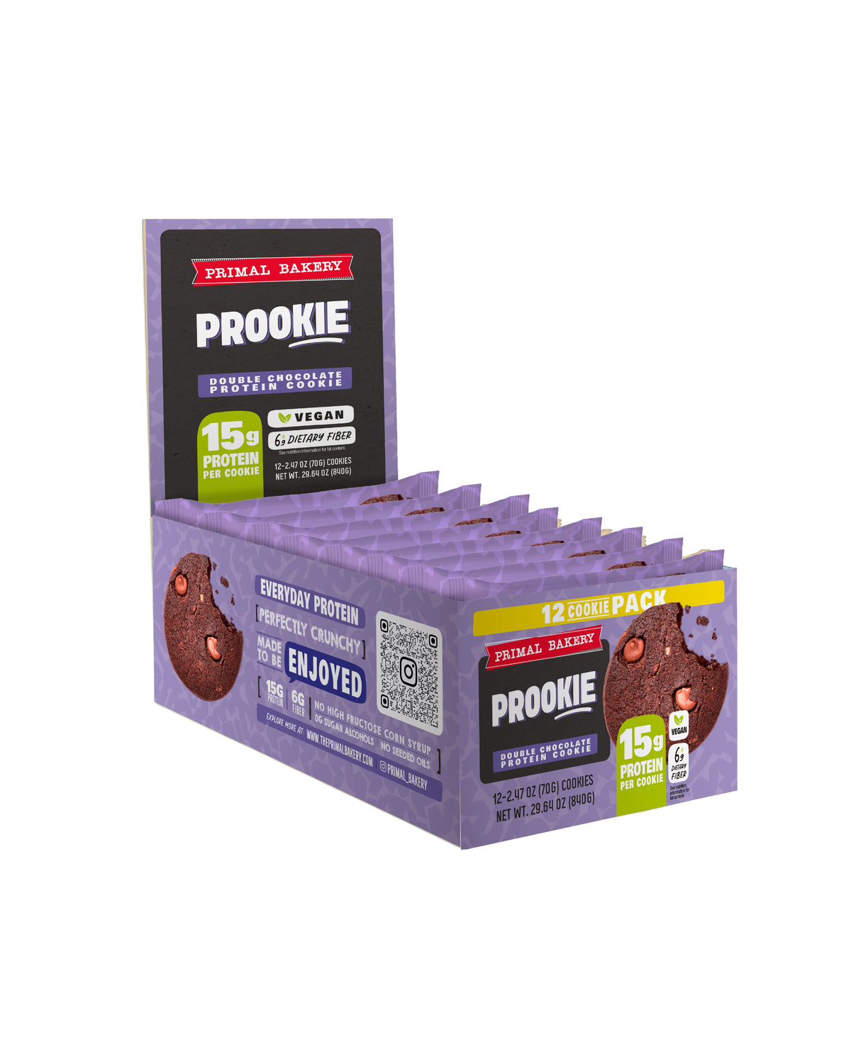 Primal Bakery Prookie - Double chocolate display 12 pack