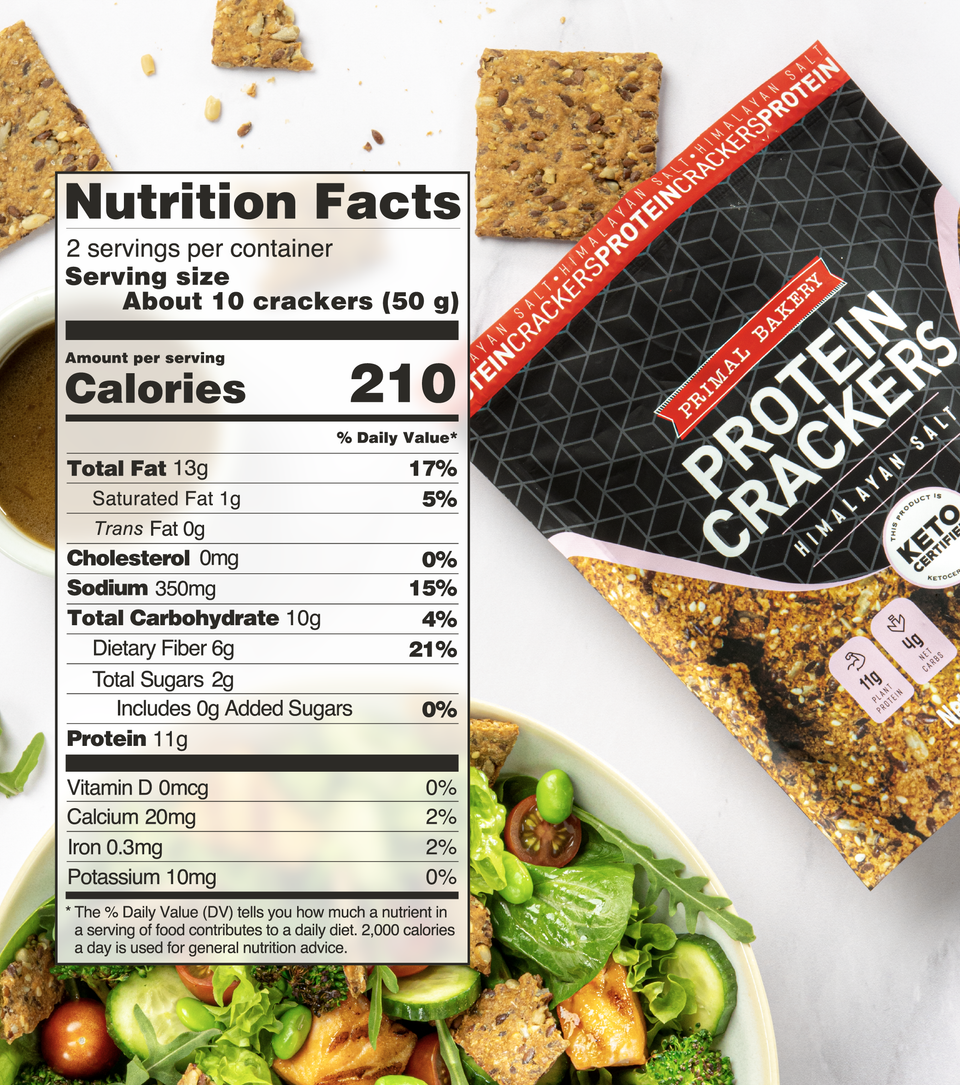 Keto Protein Keto Crackers Himalayan Salt Vegan Primal Bakery